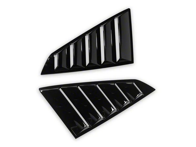 MP Concepts Quarter Window Louvers; Gloss Black-thumbnail