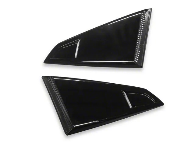 MP Concepts Quarter Window Scoops; Gloss Black-thumbnail