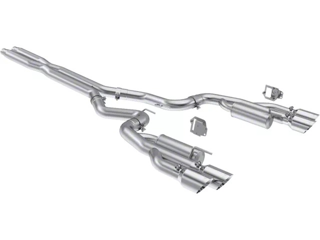 MBRP Armor Lite Valve Delete Cat-Back Exhaust with Polished Tips; Race Version (Mustang GT w/ Active Exhaust)