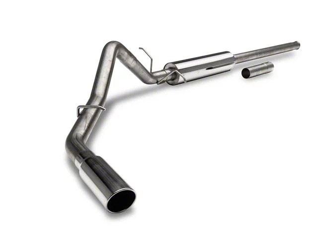 C&L Single Exhaust System with Polished Tip; Side Exit